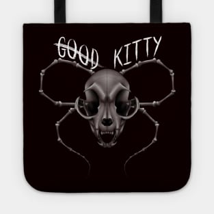 G̶o̶o̶d̶ Kitty Skull White Text Red Tote