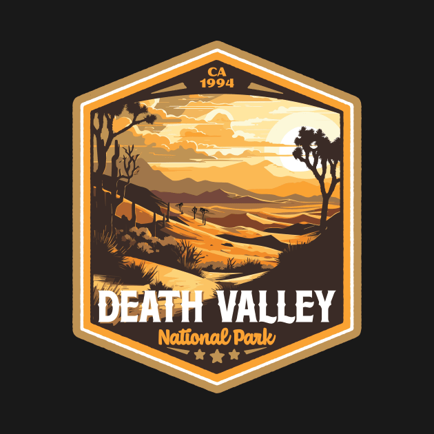 Death Valley National Park Vintage Outdoor Badge by GIANTSTEPDESIGN