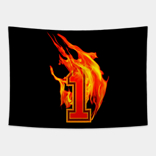 Burning Hot Sports Letter 1 Tapestry