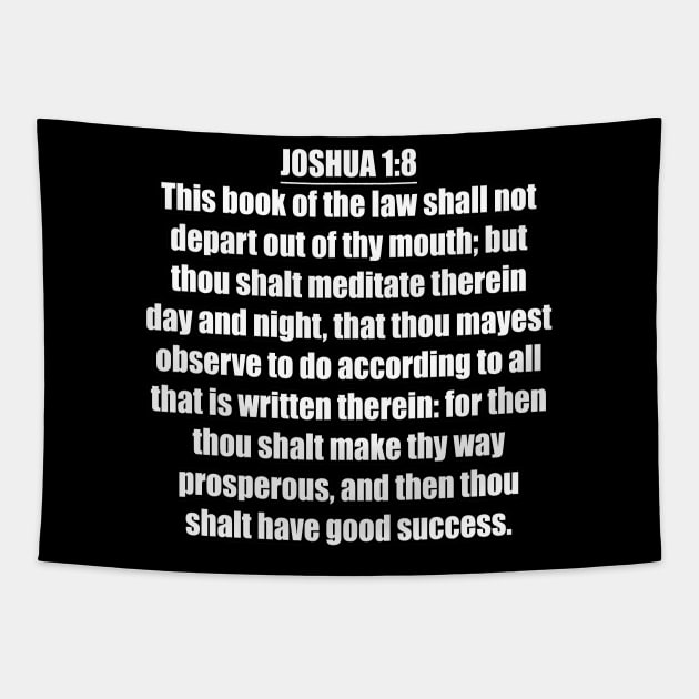 Joshua 1:8 King James Version (KJV) Bible Verse Typography Tapestry by Holy Bible Verses