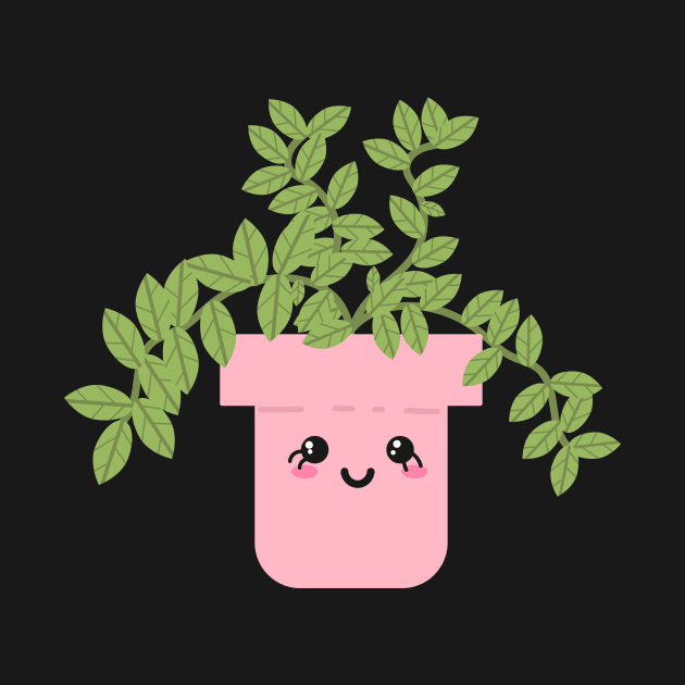 Kawaii plant vase by rachelaranha