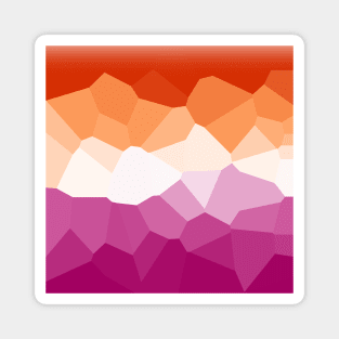 Lesbian Flag Geometric design subtle Magnet