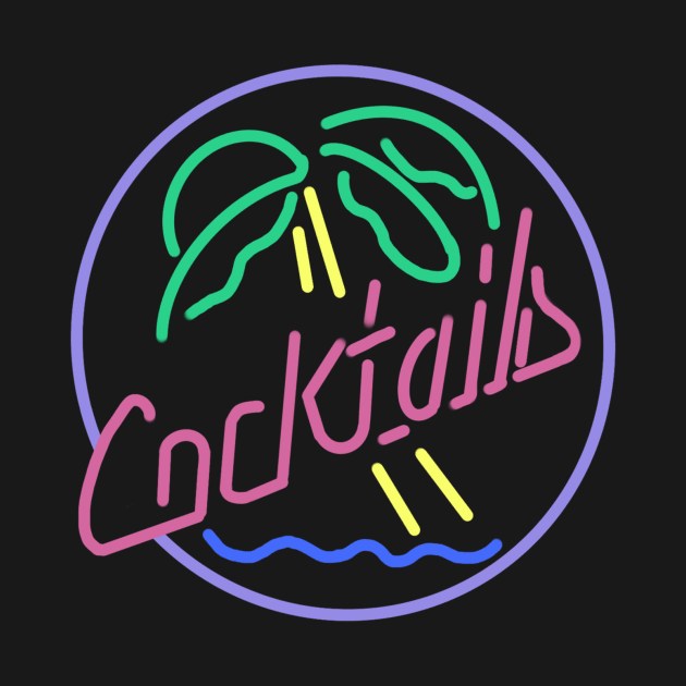 Cocktails Neon Sign by fionatgray