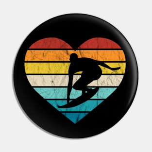 I Love Surfing Water Sports Surfing Pin