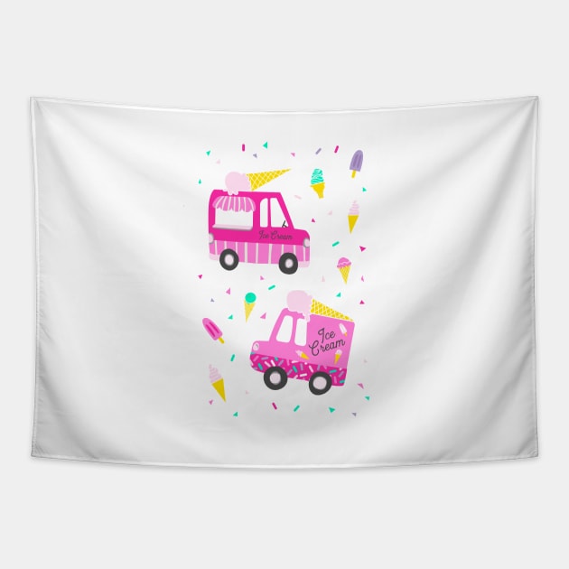 Ice Cream Party Tapestry by latheandquill