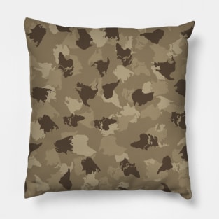 Beige Camouflage Pattern Pillow