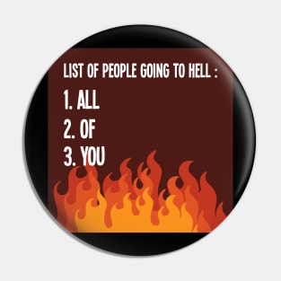 Hell List - For the dark side Pin