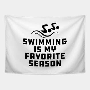 Swimming Is My Favorite Season Tapestry