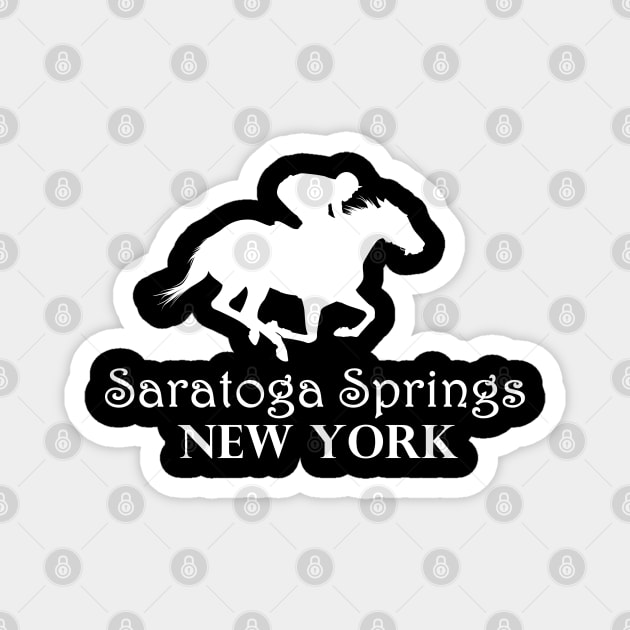 Saratoga Springs New York Horse Racing Magnet by sewandtell