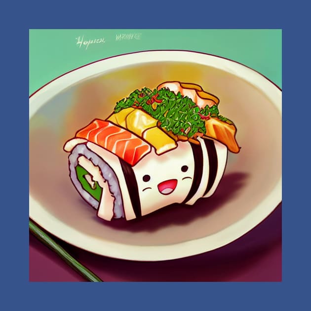 Kawaii Anime Sushi by Grassroots Green