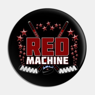 Red Machine Pin