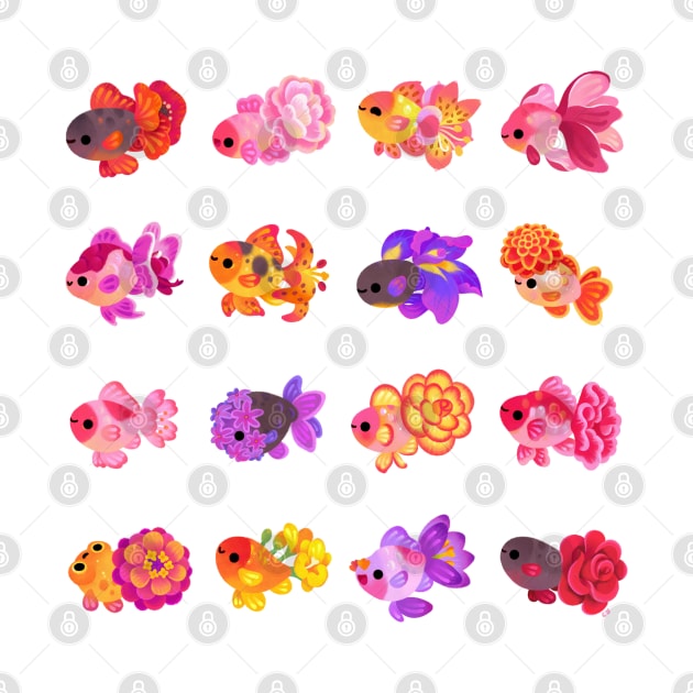 Flower goldfish by pikaole