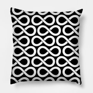 Infinity Pattern White Pillow
