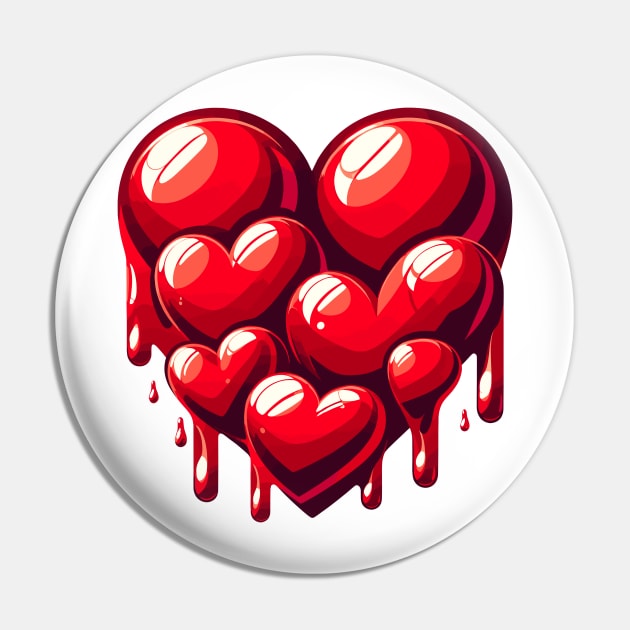 Drippin' Hearts Pin by Graceful Designs