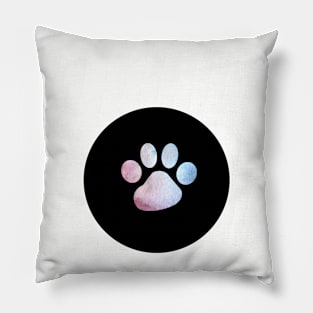 Paw Print - Soft Lilac Silhouette Pillow