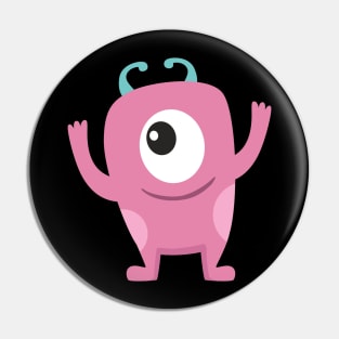 Cute cartoon monster Pin