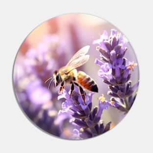 Bee Flower Nature Serene Tranquil Peace Pin