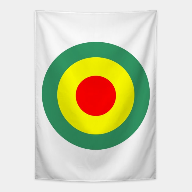 Red Yellow Green Roundel Tapestry by Alan Hogan