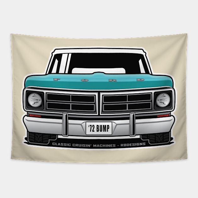 1972 Bumpside Truck Tapestry by RBDesigns