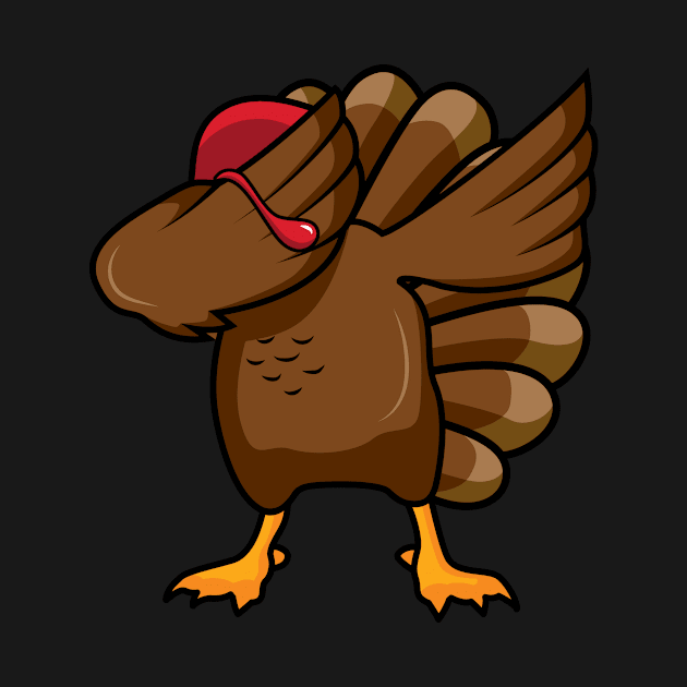 'Dabbing Turkey' Funny Thanksgiving Turkey by ourwackyhome
