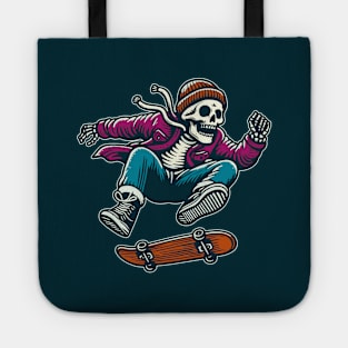 Skater Skeleton Tote