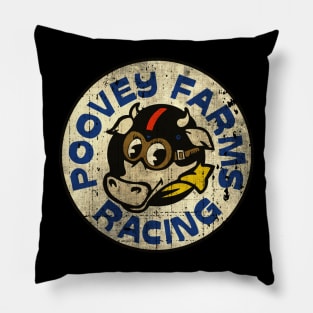 Vintage Poovey Farms Racing Pillow