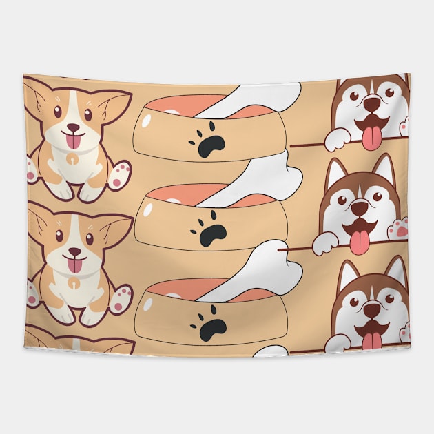 Dogs Lovers Tapestry by RiseAbove22