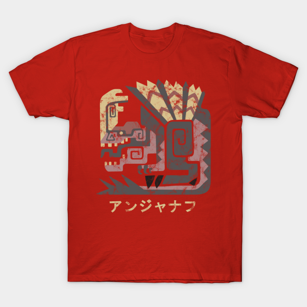 Monster Hunter World Anjanath Kanji Icon Monster Hunter T Shirt Teepublic Unique anjanath stickers designed and sold by artists. teepublic