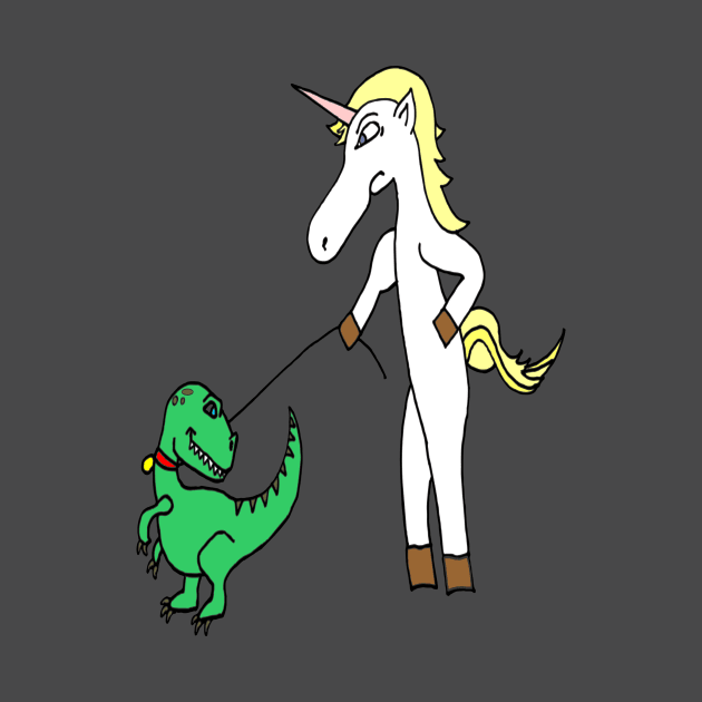 Unicorn Walks Baby T-Rex Dinosaur by GreysonCole