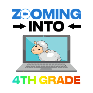 Zooming Into 4th Grade Back to School 2020 Quarantine Llama T-Shirt