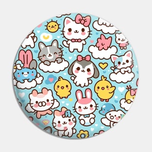 Cute Animal Friends Pin