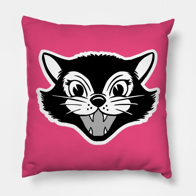 pink manx Pillow by numbskull
