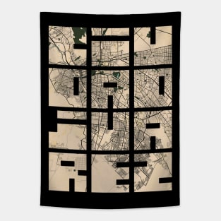 Ciudad Juarez, Mexico City Map Typography - Vintage Tapestry