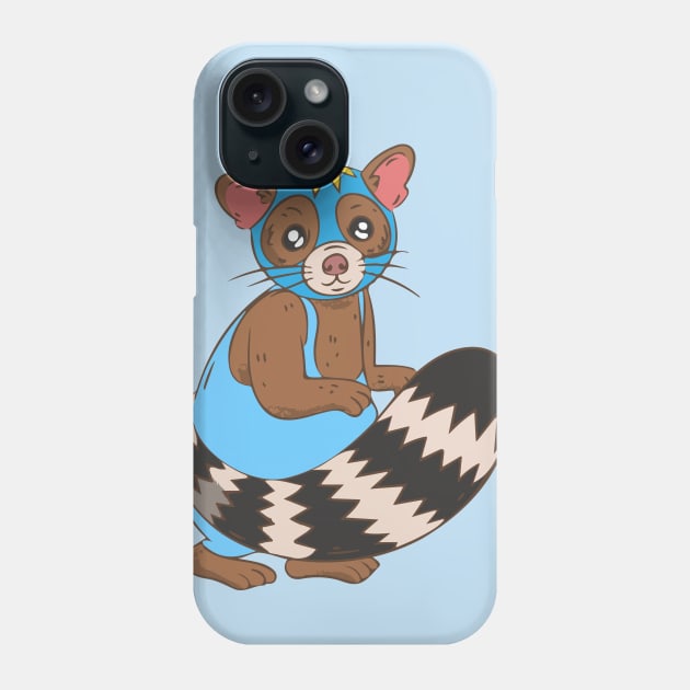 Funny Raccoon Luchador Wrestler Phone Case by SLAG_Creative