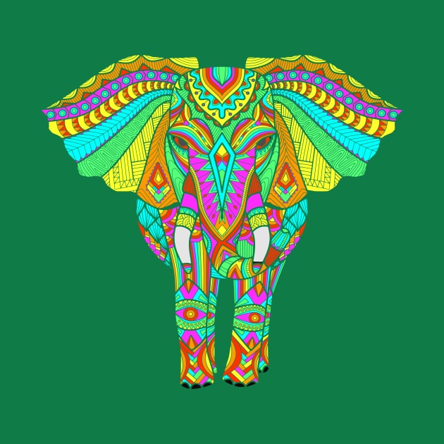 Colorful Elephant by AlondraHanley