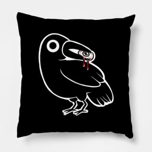 Creepy crow Pillow