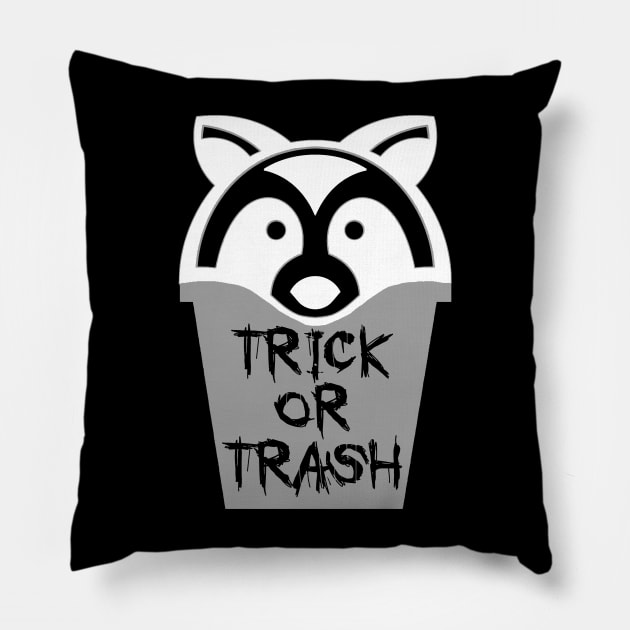 Trick or Trash - Trash Panda X Pillow by LopGraphiX