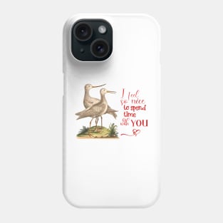 Birds Illustration with Friendship Text Phone Case