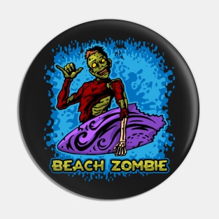 Beach Zombie Pin