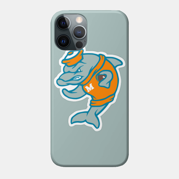 Vintage Style Dolphins Mascot 1 - Miami Dolphins - Phone Case