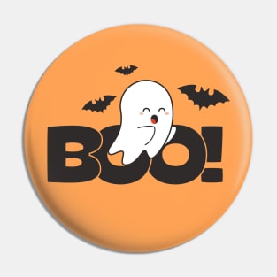 Boo! cute and spooky ghost Pin