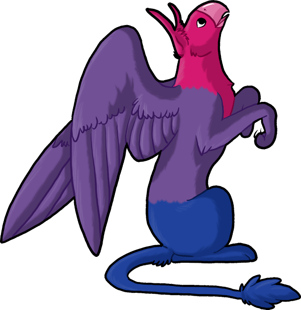 Bisexual Pride Gryphon Kids T-Shirt by Khalico