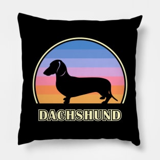 Smooth Dachshund Vintage Sunset Dog Pillow