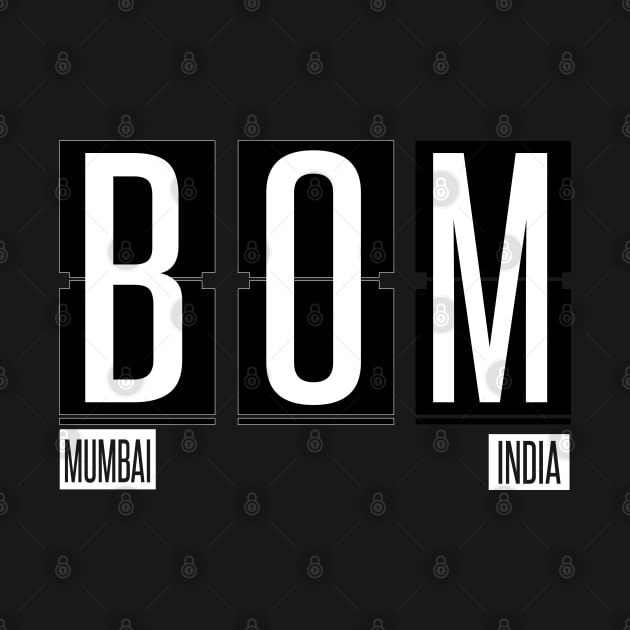 BOM - Mumbai Airport Code Souvenir or Gift Shirt Apparel by HopeandHobby