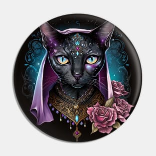 Dark Sould Abyssinian Cat Pin