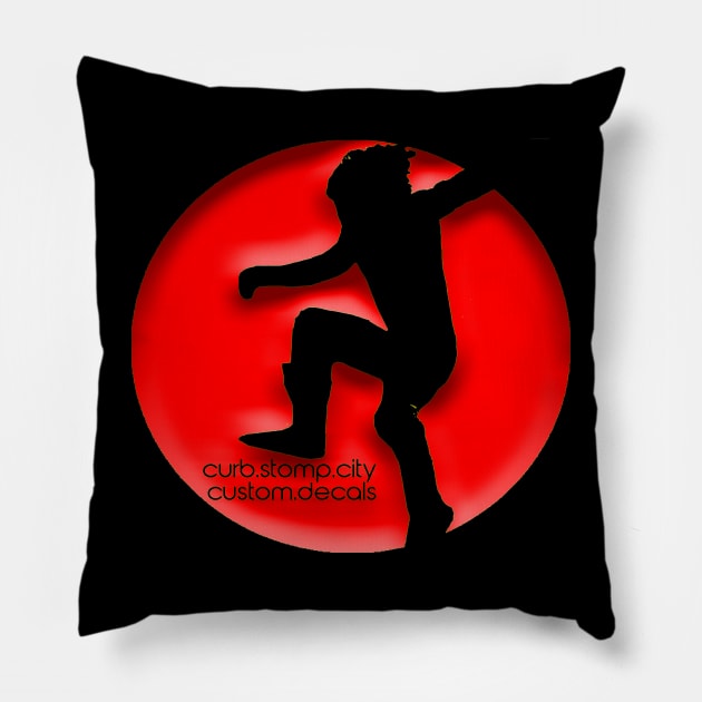 Curb Stomp- Red Pillow by SrikSouphakheth