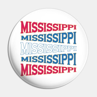 TEXT ART USA MISSISSIPPI Pin