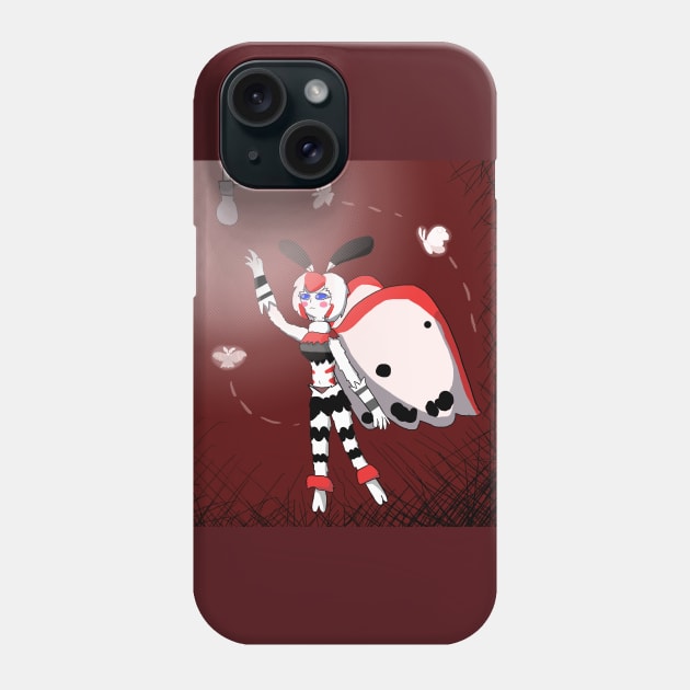 Mothwoman (red,white,and black) Phone Case by VixenwithStripes