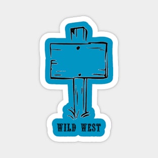 Western Era - Wild West Wooden Cross Magnet