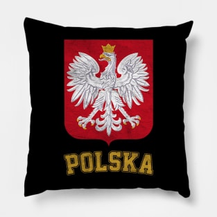 Vintage Style Poland / Polish Eagle Flag Pillow